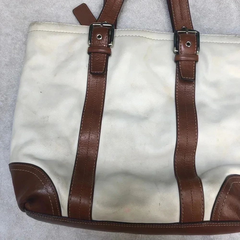COACH HAMPTON LEATHER SATCHEL